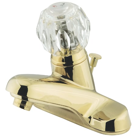 Kingston Brass 4" Centerset Bathroom Faucet, Polished Brass KB522